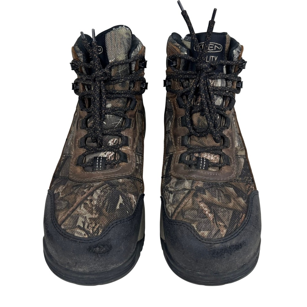 Keen Utility Lansing Mid Camo Waterproof Carbon Toe Work Boots Mens 8 Wide EH SR - Picture 2 of 9